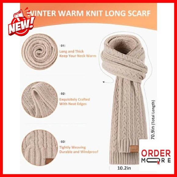 Fleece Lined Pom Pom Beanie Touchscreen Gloves Scarf Winter Set main image 6